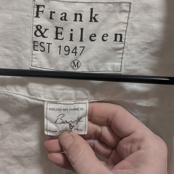 Frank & Eileen White Linen Button Down - Picture 1 of 3